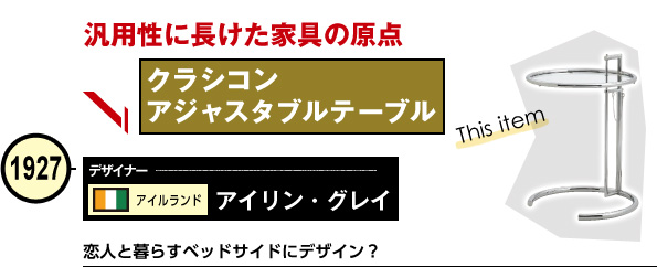 クラシコン アジャスタブルテーブル