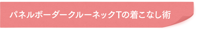 パネルボーダークルーネックTの着こなし術