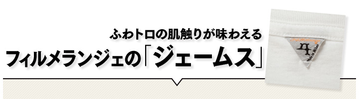 ふわトロの肌触りが味わえるフィルメランジェの「ジェームス」