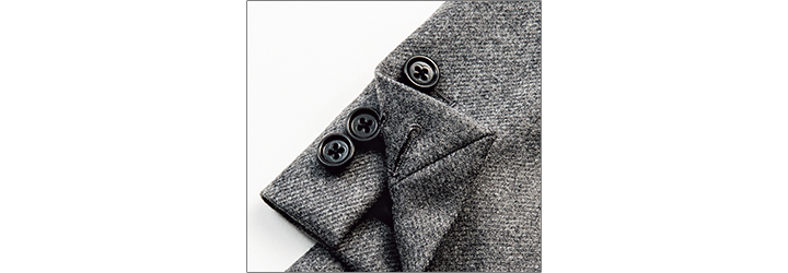 ノット メンのノーカラージャケット袖口画像