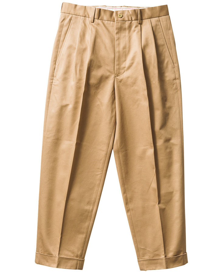 サイベーシックスのツータックトラウザーズ