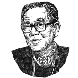 池波正太郎さん イラスト画