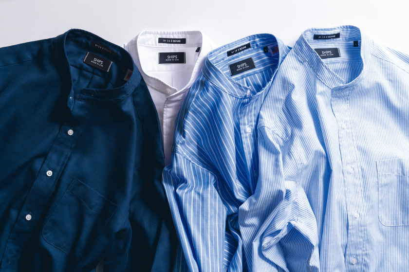 SHIPS シップスのアイクベーハー製オリジナルバンドカラーシャツ