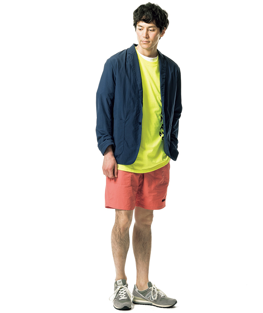 DESCENTE PAUSE×SHIPS　デサント ポーズ×シップス　無双ジャケット　ネイビー　ロゴT