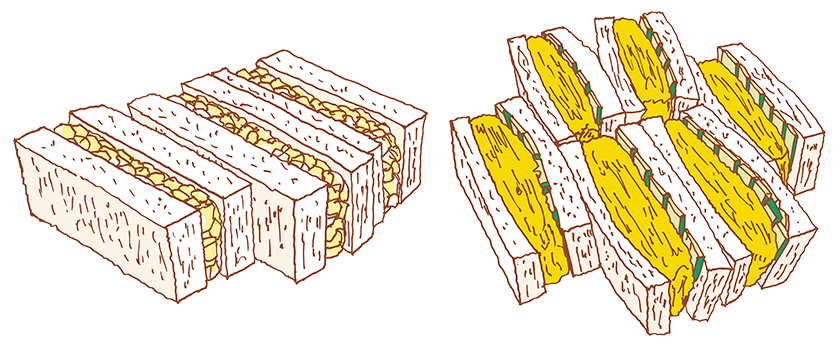 東西のたまごサンド