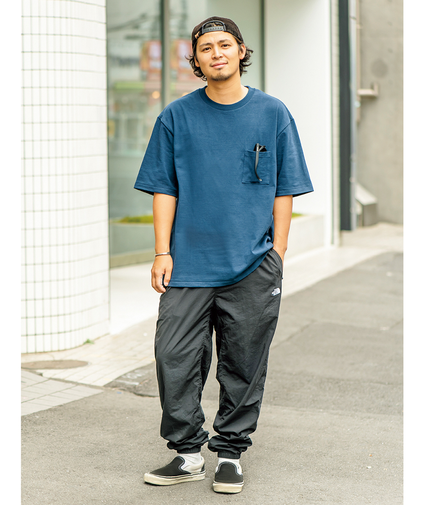 MXPのＴシャツ 　ザ・ノース・フェイスのパンツ モデル着用