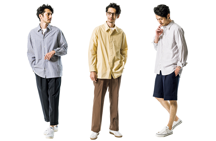 E.TAUTZ×ÉDIFICE［イートウツ×エディフィス］ラインマンシャツ MAATEE&SONS［マーティー アンド サンズ］レギュラーカラーシャツ Pilgrim Surf+Supply［ピルグリム サーフ+サプライ］ペインストライプワークシャツ