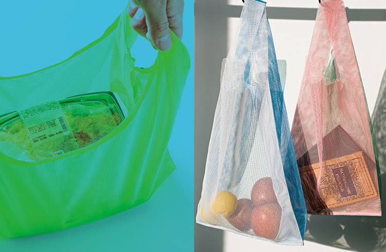 あえてのスケルトン＆コンビニ弁当スッポリ平置きエコバッグがイイね！