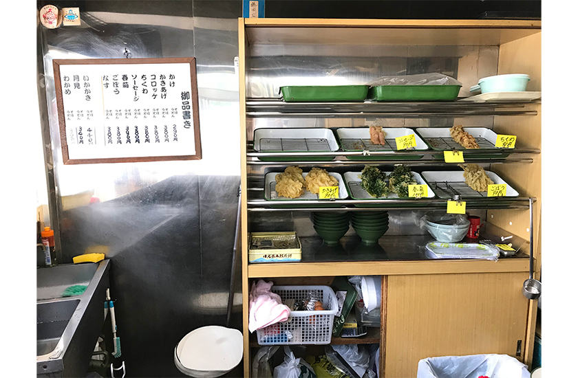 左衛門橋そば店の各種天ぷら