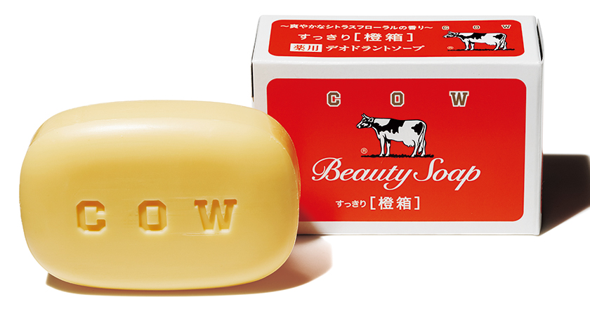 COWBRAND×BEAMS JAPAN 牛乳石鹸×ビームスジャパン 別注 石鹸 橙箱