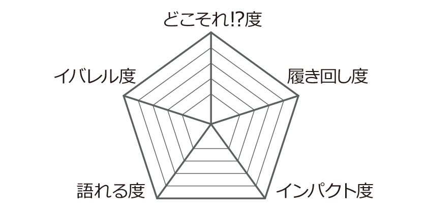 スタイリスト近藤有倫さん採点の五角形チャート