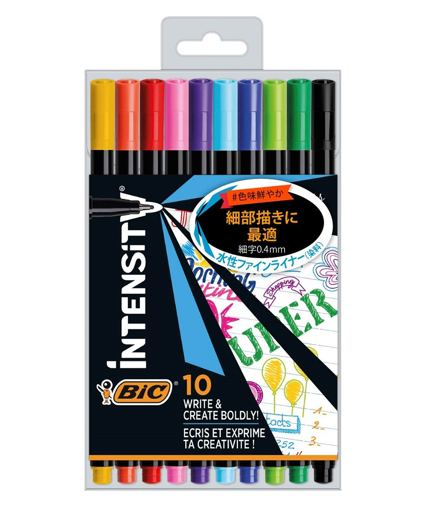 BIC インテンシティ 水性中字フェルトペン12色