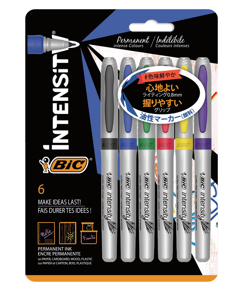 BIC インテンシティ 油性ウルトラファイン6色