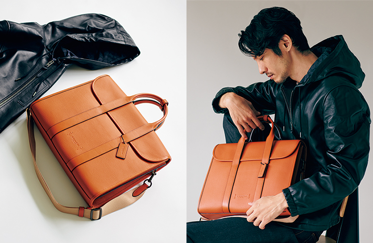 美品 本物 COACH コーチ レーサー バックパック ダークオレンジ