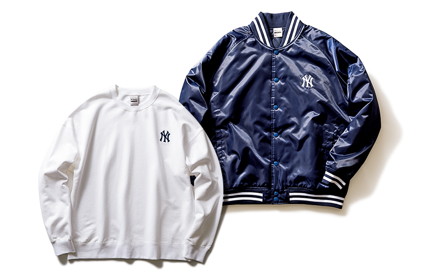 Fanatics×JEANS FACTORY ファナティクス×ジーンズファクトリーのクルースウェットとスタジャン