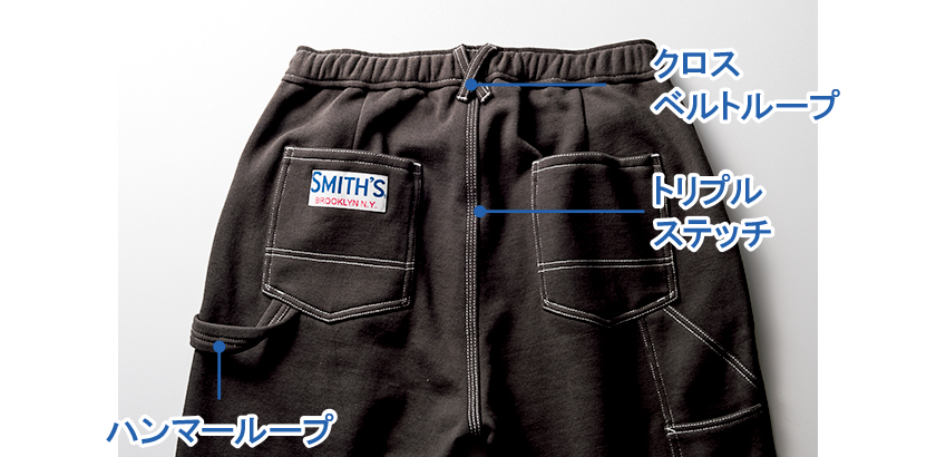 SMITH'S AMERICAN×JEANS FACTORY スミス アメリカン×ジーンズファクトリーのペインタースウェットパーカ＆スウェットパンツ