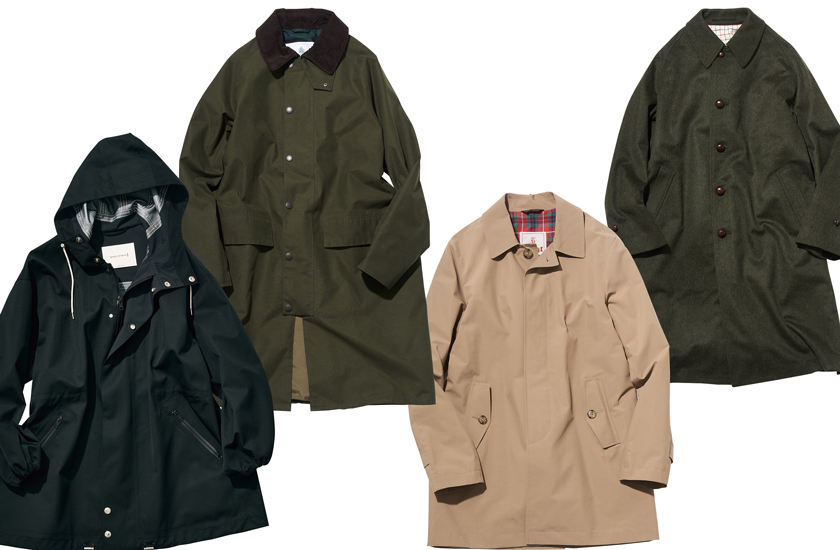 撥水トラッドコート4種 ANATOMICA アナトミカ BARACUTA バラクータ BARBOUR バブアー MACKINTOSH for EDIFICE マッキントッシュ フォー エディフィス