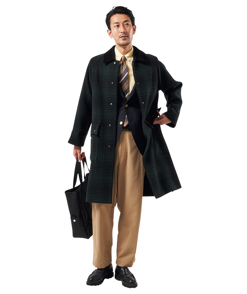 Traditional Weatherwear トラディショナル ウェザーウェアのヒートツイードシリーズ ロングコート