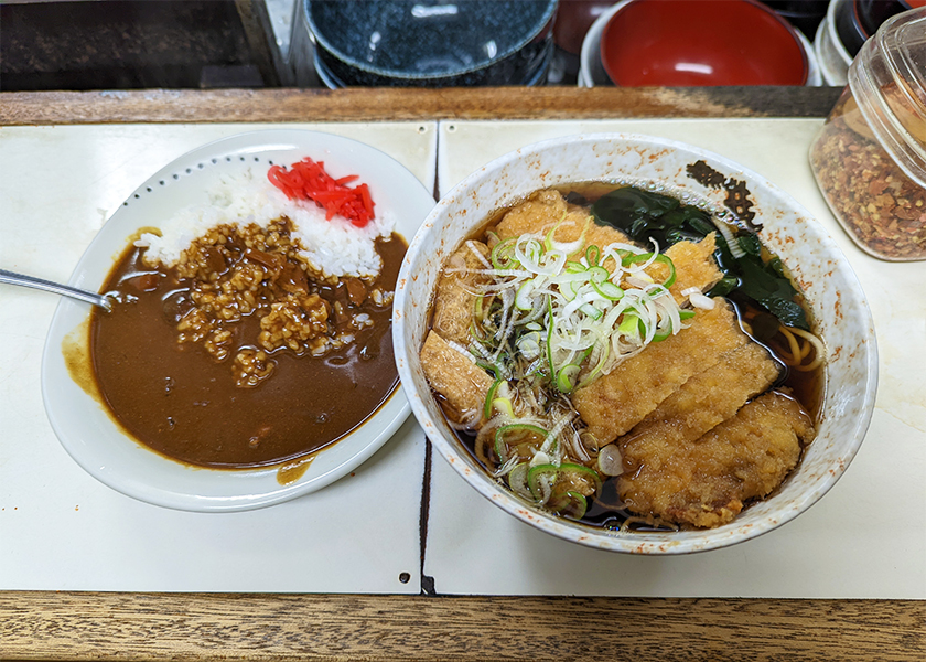 きぬそば カツそば ミニカレーライス