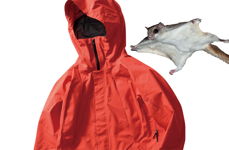 ゴールドウインのジャケットが、ワキ下の“ムササビ”パターンで高通気