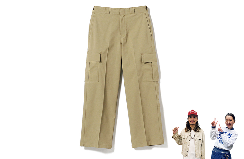 Dickies×BEAMS ディッキーズ×ビームスのルーズポリエステルカーゴパンツ