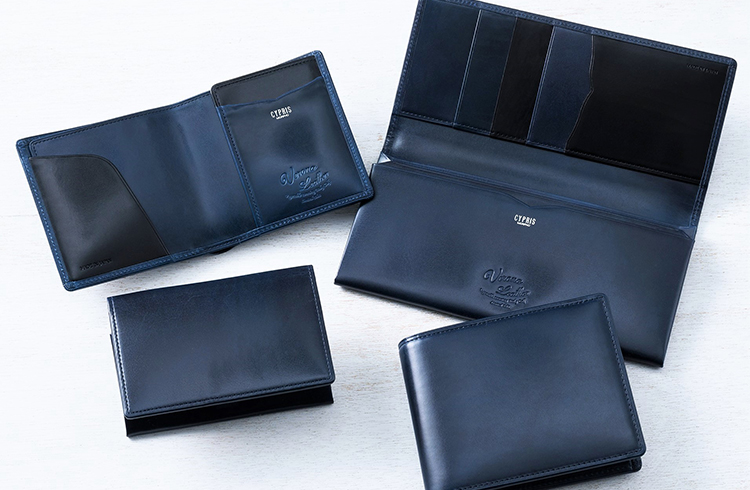 【新品】CYPRIS(キプリス)の名刺入れ・ブラックのヴェローナレザー 通しマチ名刺入れ｜ボックスカーフ |革製品CYPRIS（キプリス