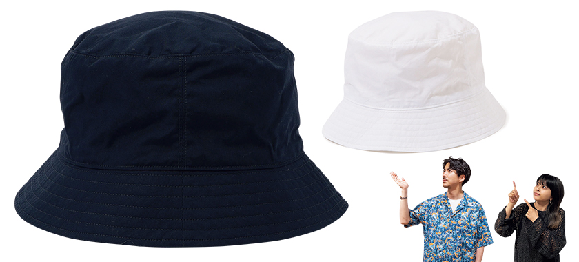 KIJIMA TAKAYUKI×TOMORROWLAND キジマタカユキ×トゥモローランドのコットンポプリンバケットハット