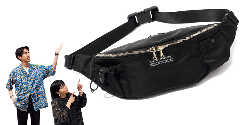 foot the coacher フット ザ コーチャーのナイロンウエストバッグ