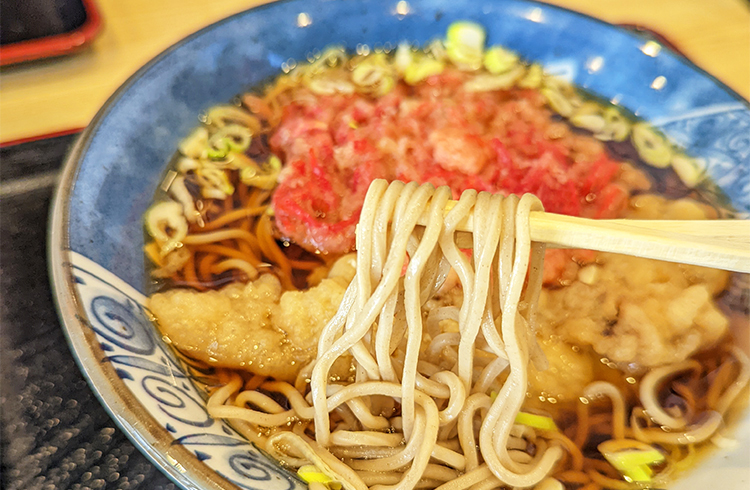 紅ショウガ天の歴史を紐解きながら実食「名代 富士そば」の紅生姜天そば【市ケ谷】