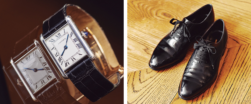 Cartier カルティエの1970年代 タンク プラチナとJohn Lobb ジョンロブのガルニエⅡ