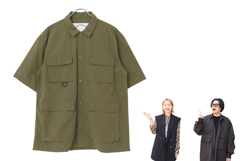 バーラップアウトフィッター×アーバンリサーチ ドアーズのサプレックス ナイロン シャツ