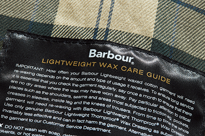 BARBOUR×SHIPS バブアー×シップスのゲームフェア 4oz ワックスドコットン