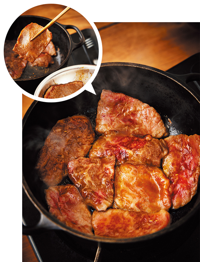 戸村本店の焼肉のたれ 特選で作る牛肉ごはん