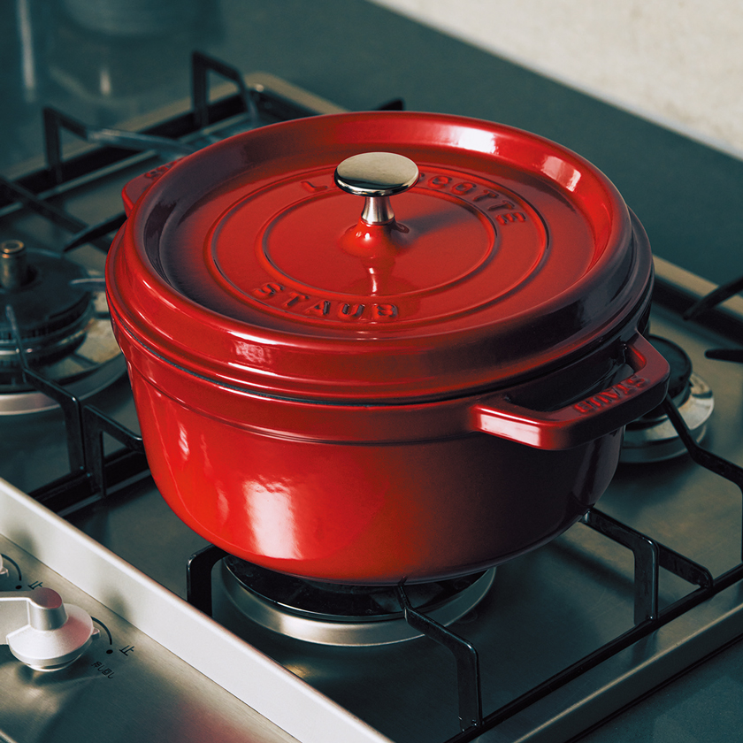 staub ストウブ ピコ・ココット ラウンド 24cm チェリー B級品