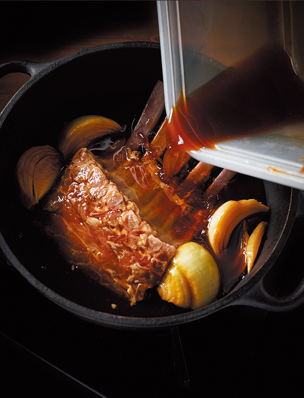 ベル食品の成吉思汗たれで作るラム肉煮込み
