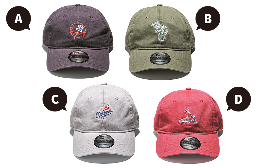 NEW ERA×GLR ニューエラ×グリーンレーベル リラクシングのMLB球団 正式ロゴ キャップ