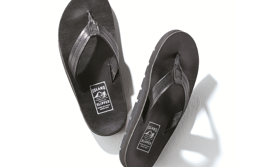 ARKnets×ISRAND SLIPPER アークネッツ×アイランドスリッパの栃木レザー ブラック