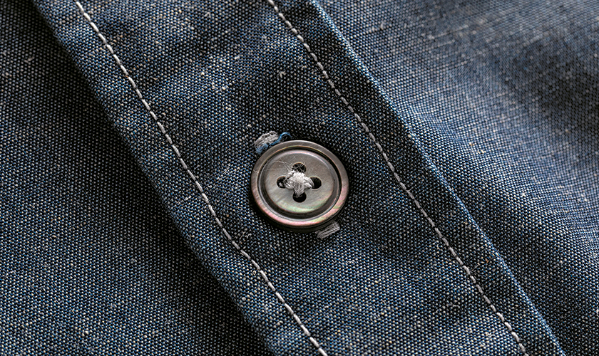 nanamica ナナミカ シャンブレーCPOシャツジャケット 上質貝ボタン