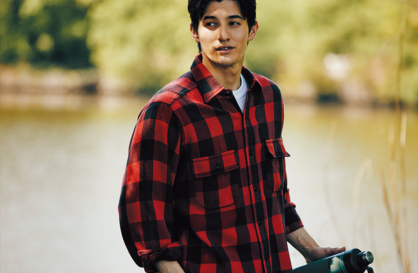 Woolrich ウールリッチのロングスリーブ オーセンティック フランネルシャツ