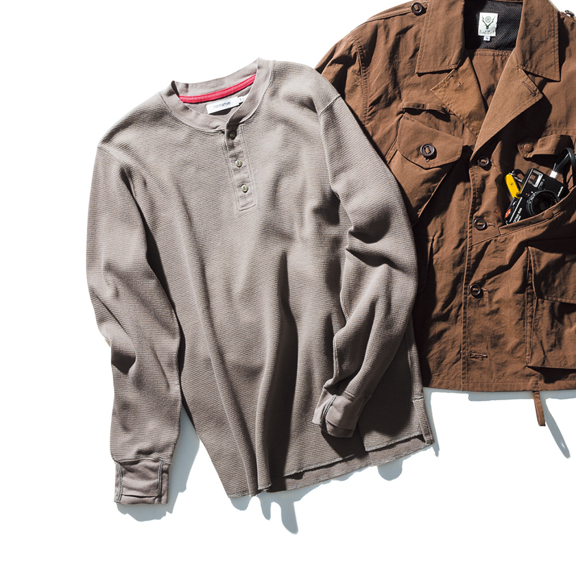 nonnative ノンネイティブのドウェラー ヘンリーネックL/Sティー コットンサーマル