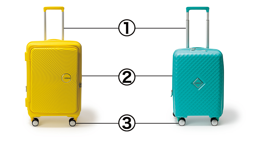 AMERICAN TOURISTER アメリカンツーリスターのキュリオとスクアセム