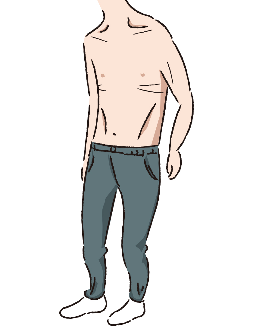がりがりスキニー男