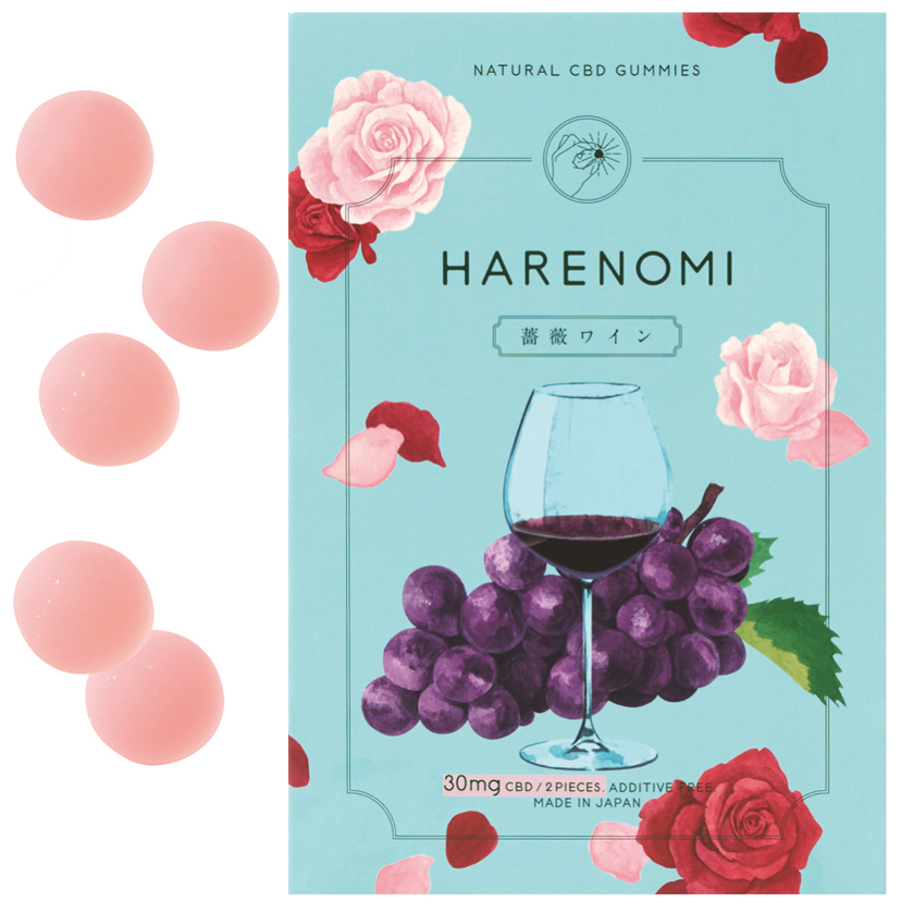 HARENOMI×E.F.Lab ハレノミ×エディブルフラワー研究所 CBDグミ バラワイン味