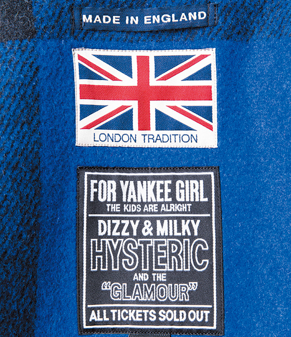LONDON TRADITION×HYSTERIC GLAMOUR ロンドントラディション×ヒステリックグラマー HYS LEAF刺繍ダッフルコート ロゴ