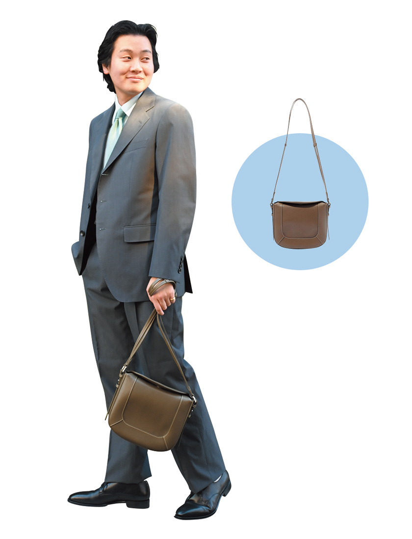 the dilettante×TOMORROW LAND ザ ディレッタント×トゥモローランド レザーショルダーバッグ