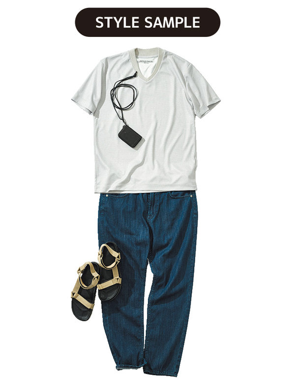 MEN’S BIGI メンズビギ ツイルプリントジャージカットソー