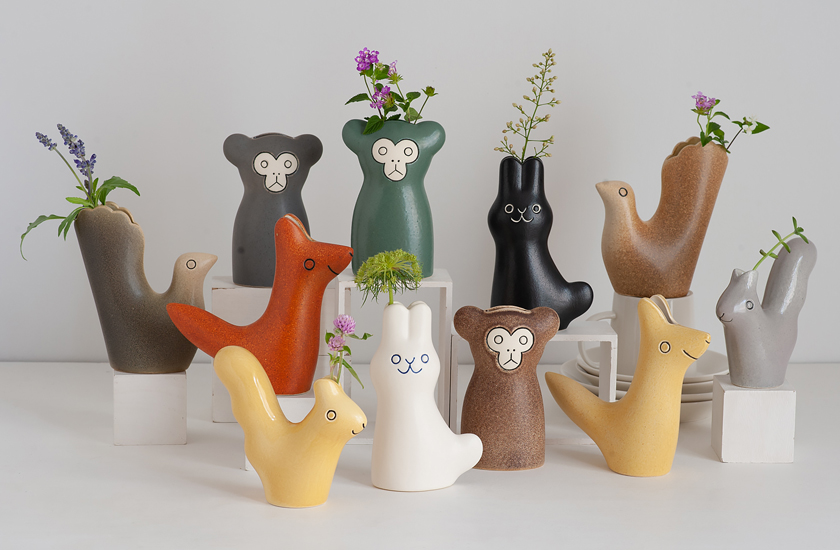ケラミックステュディオン × 鹿児島 睦の花器