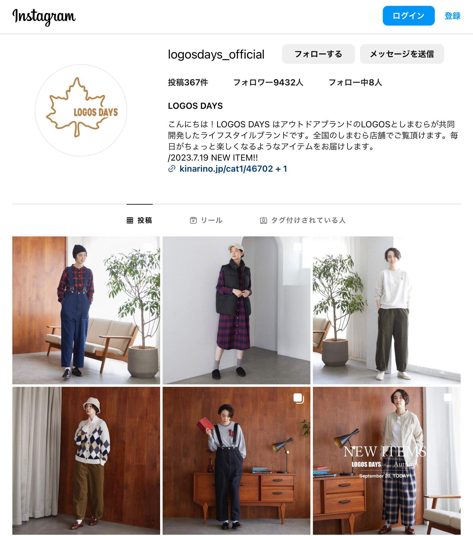 ロゴスデイズ LOGOS DAYS インスタグラム Instagram