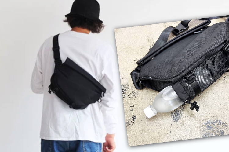 ペットボトルや傘がスポッ!!】片手で取り出せるメッシュホルダー ペットボトルや傘がスポッ!!】片手で取り出せるメッシュホルダー