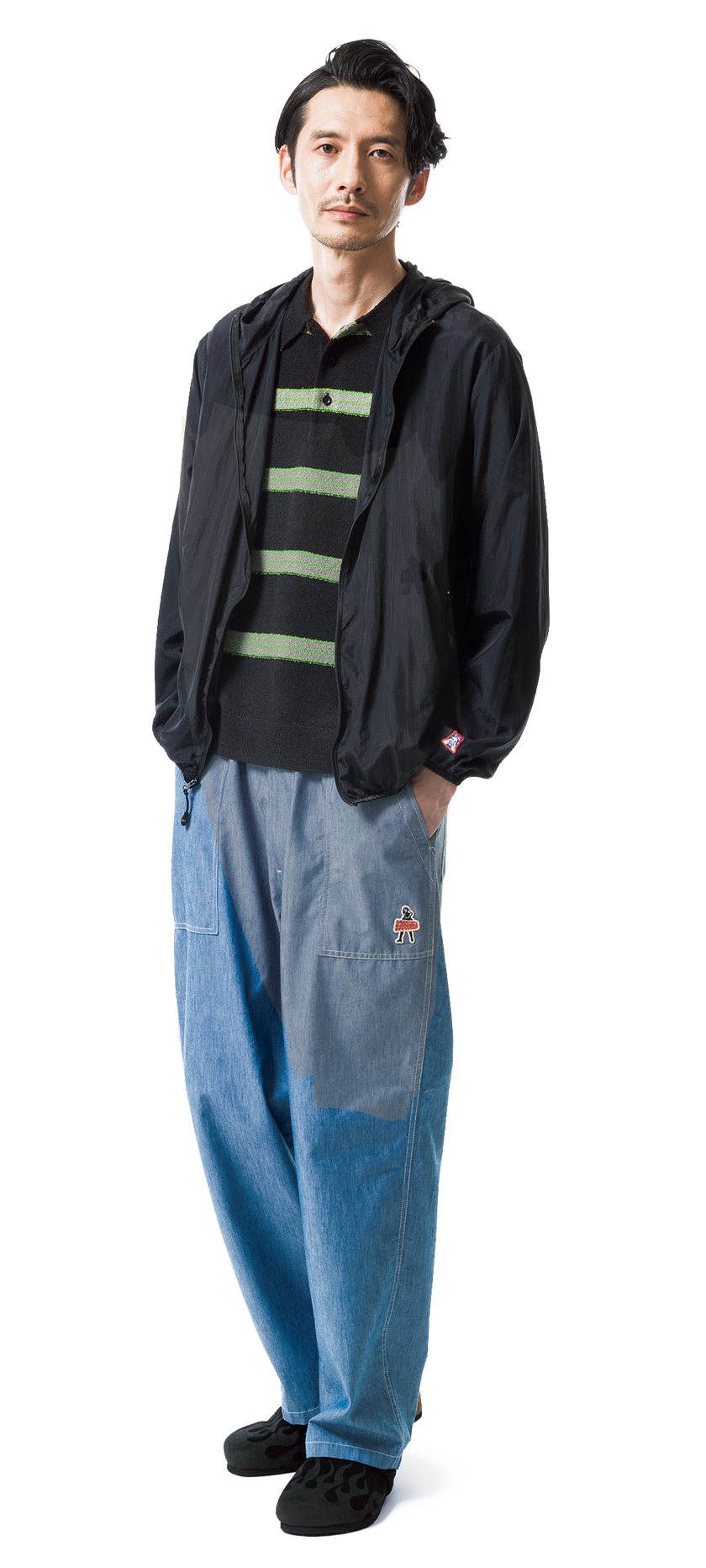 HYSTERIC GLAMOUR ヒステリックグラマー シャンブレーオープンカラーシャツ
